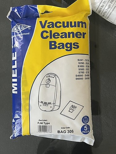 Miele fjm dust bags - miele, plus